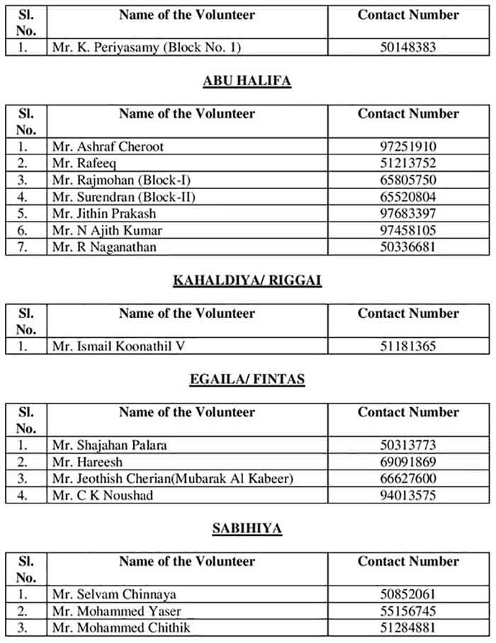 Indian embassy announces list of Amnesty vounteers - TimesKuwait