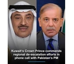 Kuwait Crown Prince, Pakistan PM discuss regional developments, stress de-escalation