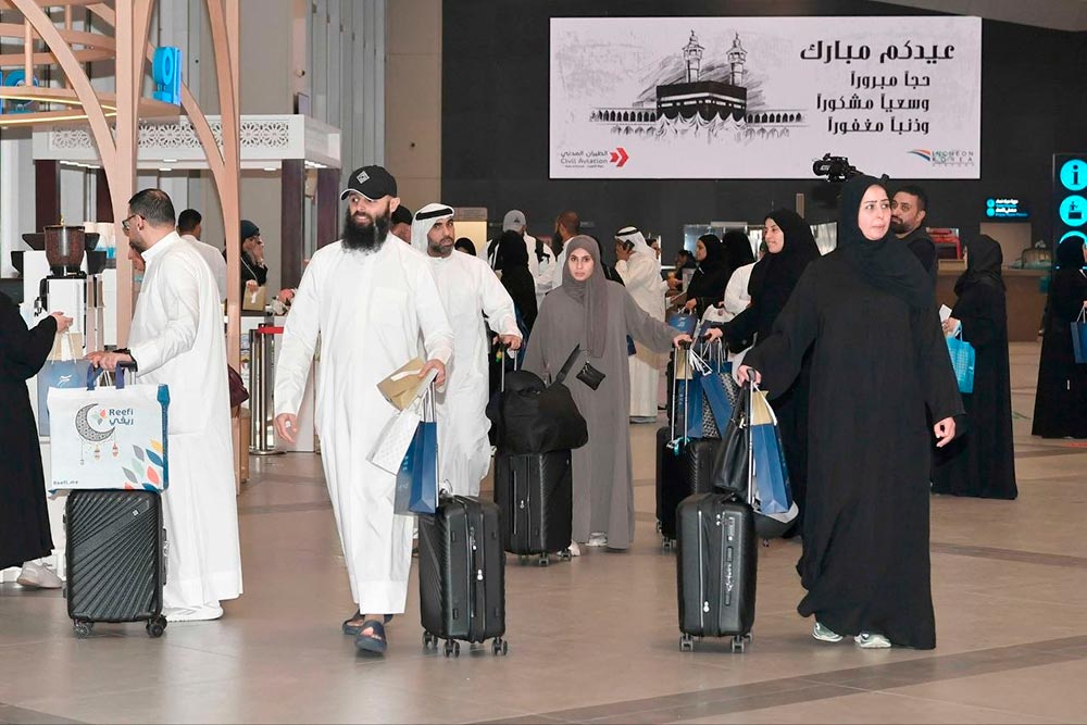 Kuwait Airways receives first return flight of pilgrims at T4