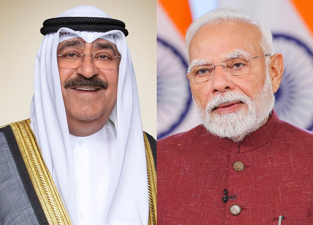 Kuwait Amir receives call from Indian PM on region