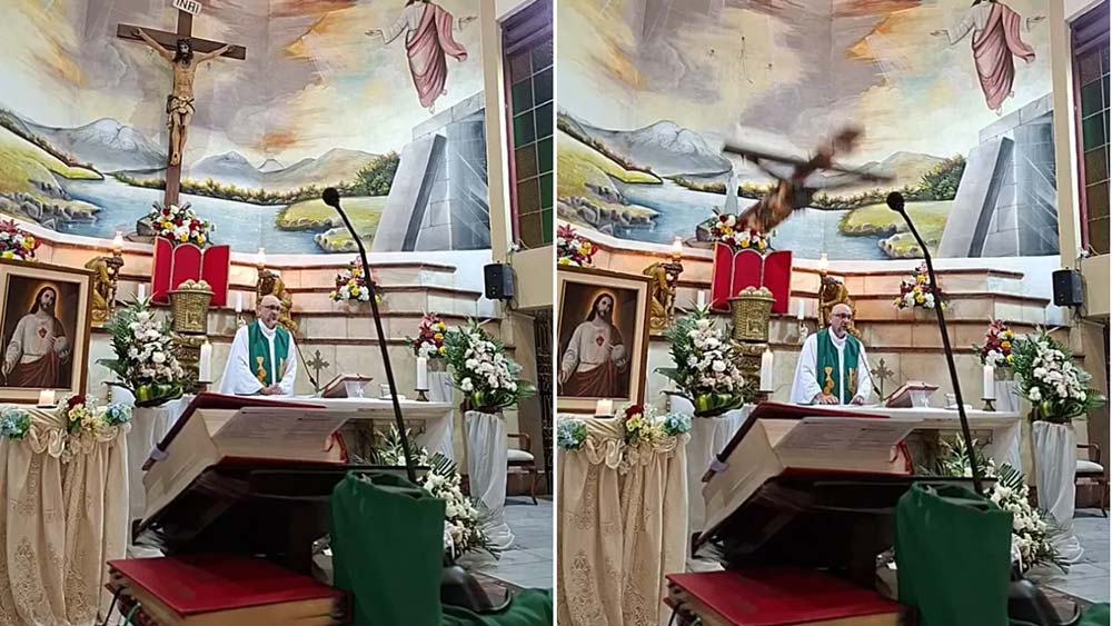 Catholic priest killed by falling cross during livestreamed Mass in ...